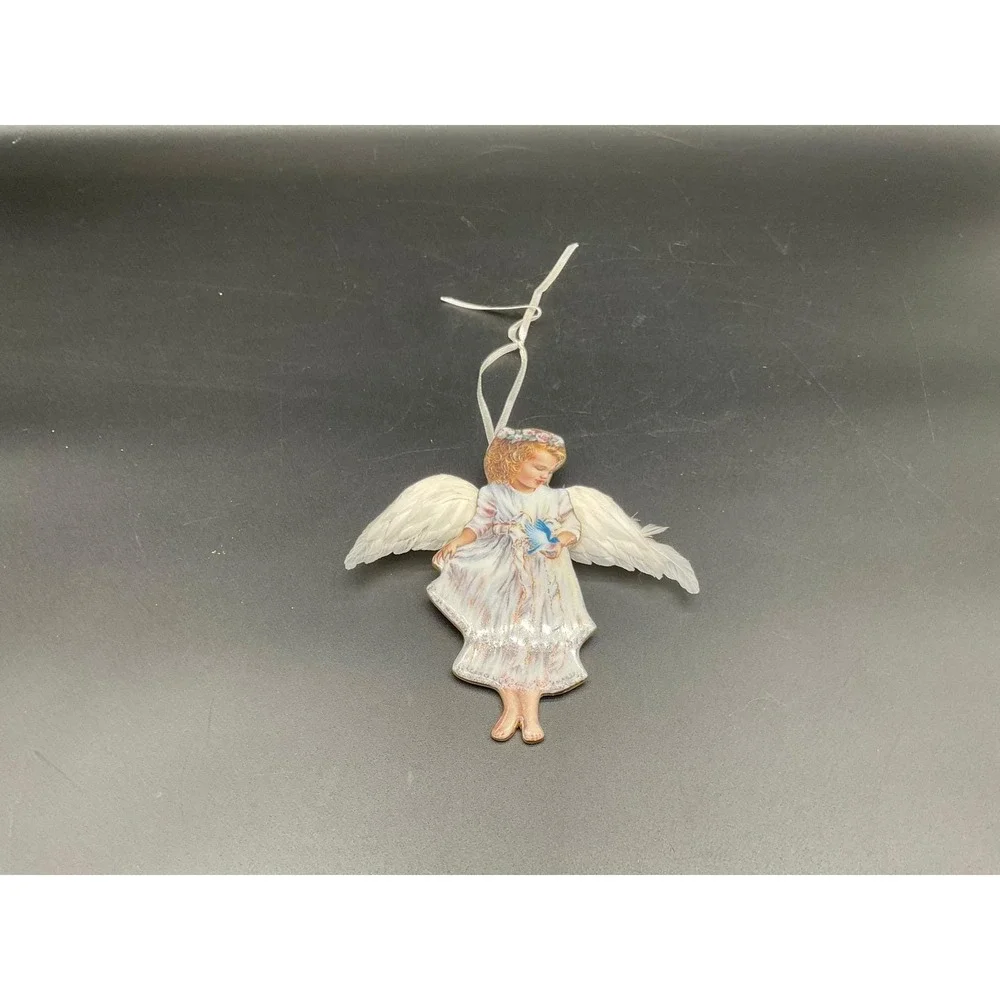 Vintage Bradford Christmas Porcelain Angel Ornament Gentle Guardian‎  Gelsinger